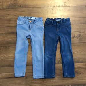Girls skinny blue jean bundle 4T